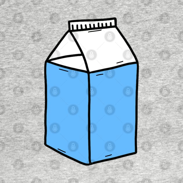 cute blue Milk carton by Artmmey